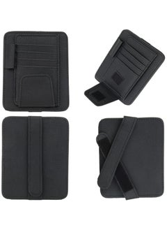 Generic Car Sun Visor Organizer - PU Leather Sunglasses Clip & Storage Case for Driver License, Insurance, Pens, and Keys - Stylish Visor Accessories for Maximum Convenience  - Image 3