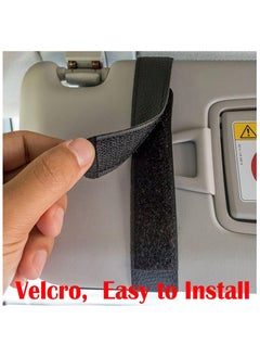 Generic Car Sun Visor Organizer - PU Leather Sunglasses Clip & Storage Case for Driver License, Insurance, Pens, and Keys - Stylish Visor Accessories for Maximum Convenience  - Image 4