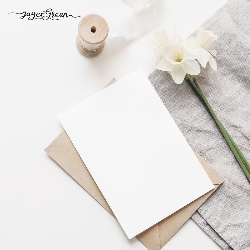 JAGERGREEN 50 Pack 5x7 Blank Cardstock Paper, White Card Stock Bulk, Thick Folded Heavy Cardstock for Thank You Cards, Greeting Cards, Wedding Invitation, Envelopes, DIY Craft Card (Cards Only) - Image 5