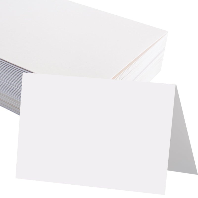 JAGERGREEN 50 Pack 5x7 Blank Cardstock Paper, White Card Stock Bulk, Thick Folded Heavy Cardstock for Thank You Cards, Greeting Cards, Wedding Invitation, Envelopes, DIY Craft Card (Cards Only) - Image 1