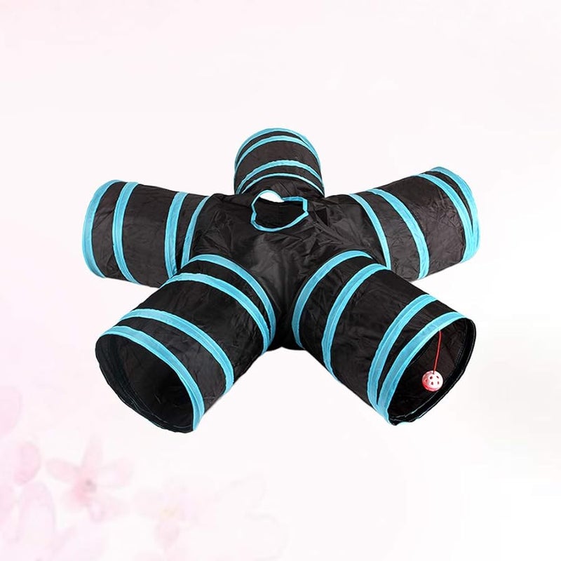 5 Way Cat Tunnel Tube Interactive Play Tent Maze House For Kitten Rabbit Small Animal - Image 3