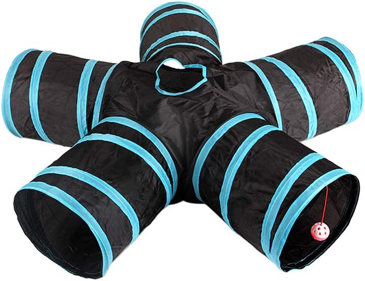 5 Way Cat Tunnel Tube Interactive Play Tent Maze House For Kitten Rabbit Small Animal - Image 2
