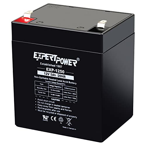 ExpertPower EXP1250 12V 5Ah Home Alarm Battery with F1 Terminals - Image 1