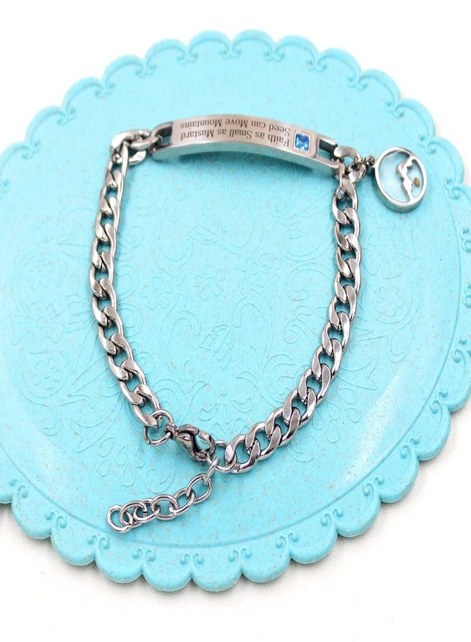 Tobestu Stainless Steel Plate Engraved Faith as Small as Mustare Seed can Move Mountains Bracelets with Round Mustard Seed Religious Jewelry Y4077 - Image 4