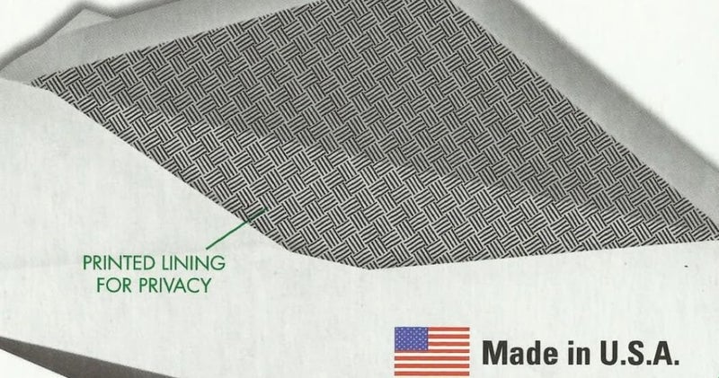 Mead #10 Security Envelopes - 40 Count, 4-1/8" x 9-1/2", Gummed Closure, Windowless, White with Printed Lining for Privacy - Image 5