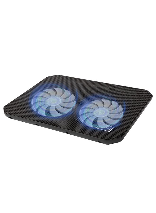 BURAQ NUOXI M10 Dual USB Laptop Cooler(Black)  - Image 1