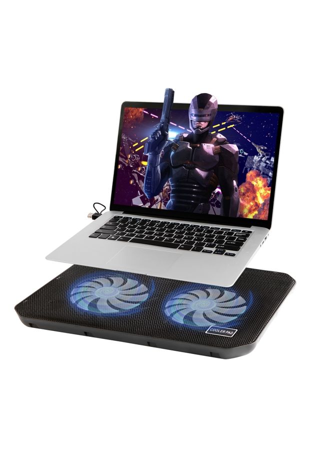 BURAQ NUOXI M10 Dual USB Laptop Cooler(Black)  - Image 2
