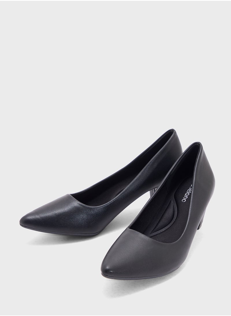 SD.Felano Mid Block Heel Pointed Pump  - Image 4