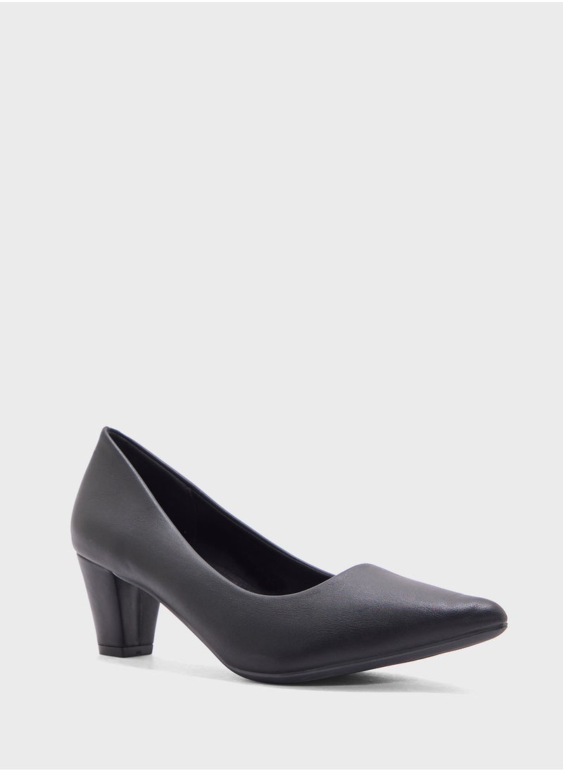 SD.Felano Mid Block Heel Pointed Pump  - Image 2