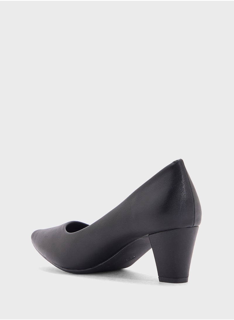 SD.Felano Mid Block Heel Pointed Pump  - Image 3