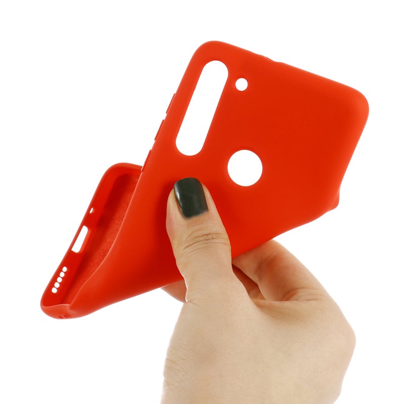 1pc Ultra-thin Phone Shell Liquid Silicone Phone Cover Smooth Scratch-resistant Cover Fashion Protective Case Compatible for Motorola - Image 2