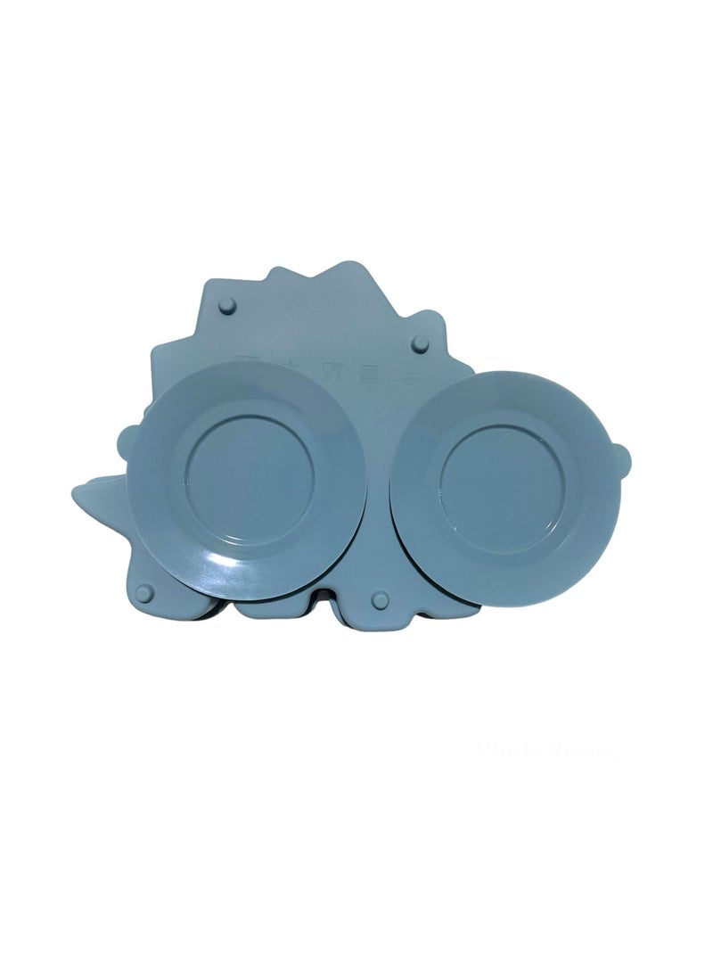 Highland Dinosaur Silicone Baby Feeding Plate Grey - Image 2