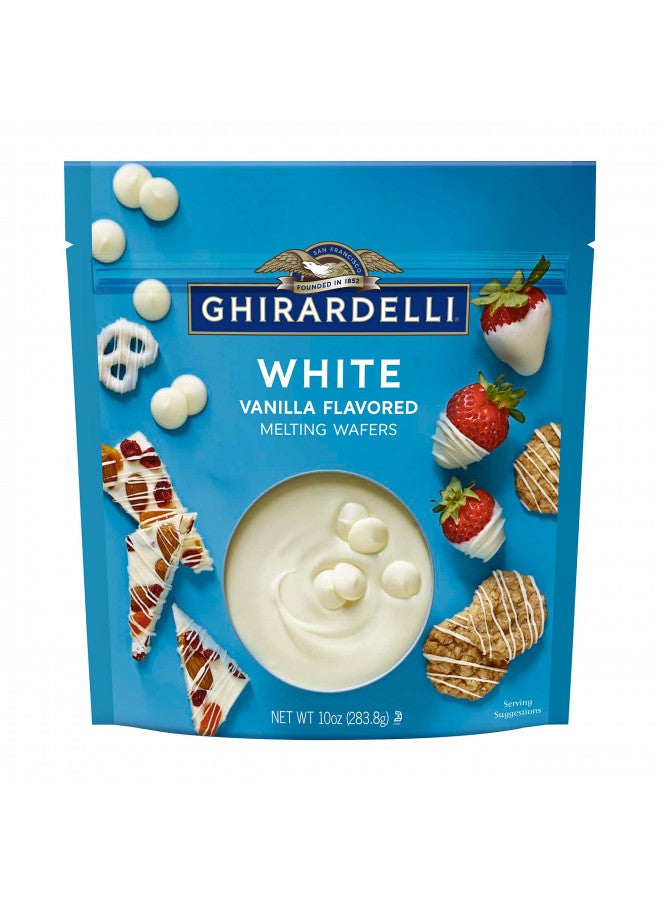 GHIRARDELLI GHIRARDELLI White Vanilla Flavored Melting Wafers, 10 oz Bag (6 bags)  - Image 2