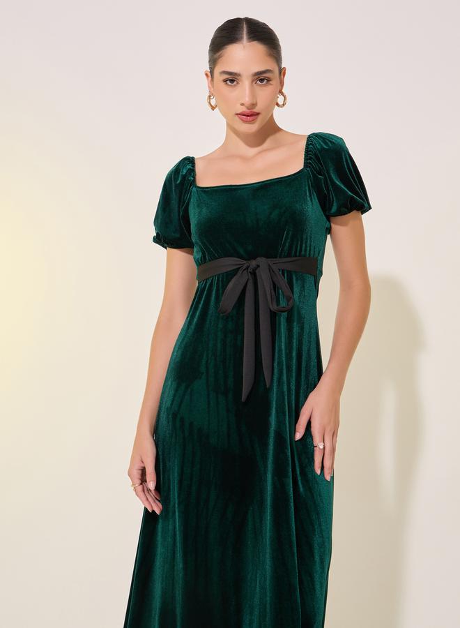 Take Two Velvet Empire Dress  - Image 3