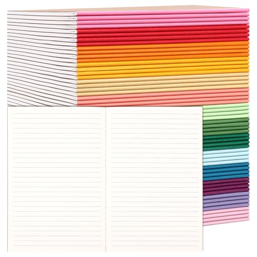 LABUK 60 Pack Notebooks Bulk, A5 Lined Journaling Notebooks Bulk, Rainbow Composition Notebooks Journals, 15 Colors 60 Pages for School Office - Image 1