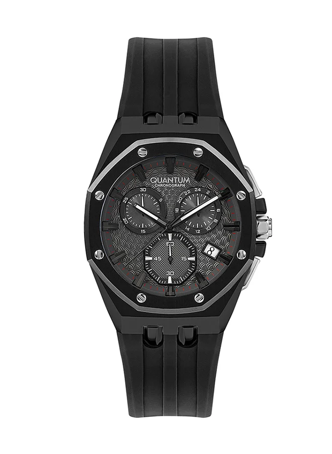 كوانتوم Men's Silicone Chronograph Watch HNG949.652 - 45 mm