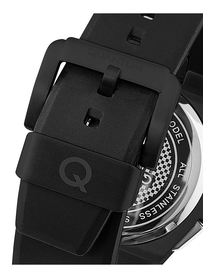 Quantum Men's Chronograph Tonneau Shape Silicone Wrist Watch HNG949.652 - 45 mm  - Image 3