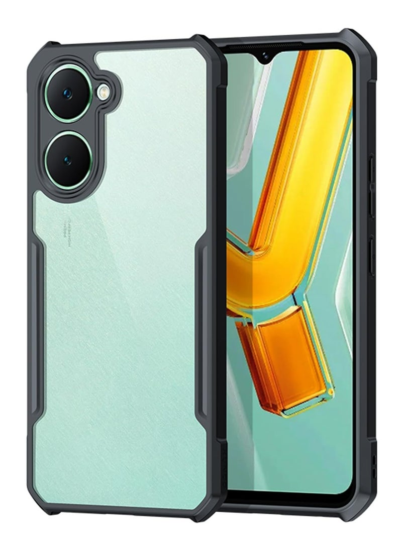 Case Cover for vivo Y03 4G/Y18 4G/Y18e 4G/Y28s 5G Case Cover, Ultra-Thin Lightweight Cover Soft TPU Bumper + Acrylic Clear Back Mobile Phone Case Cover - Image 1