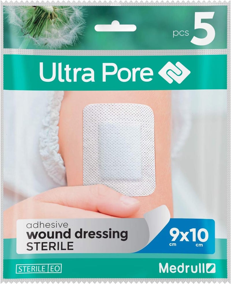 MEDRULL Sterile wound dressing – sterile wound patches – high adhesive strength – protects against cuts and scratches – individually packed 10 x 9 cm – 75 pieces - Image 3