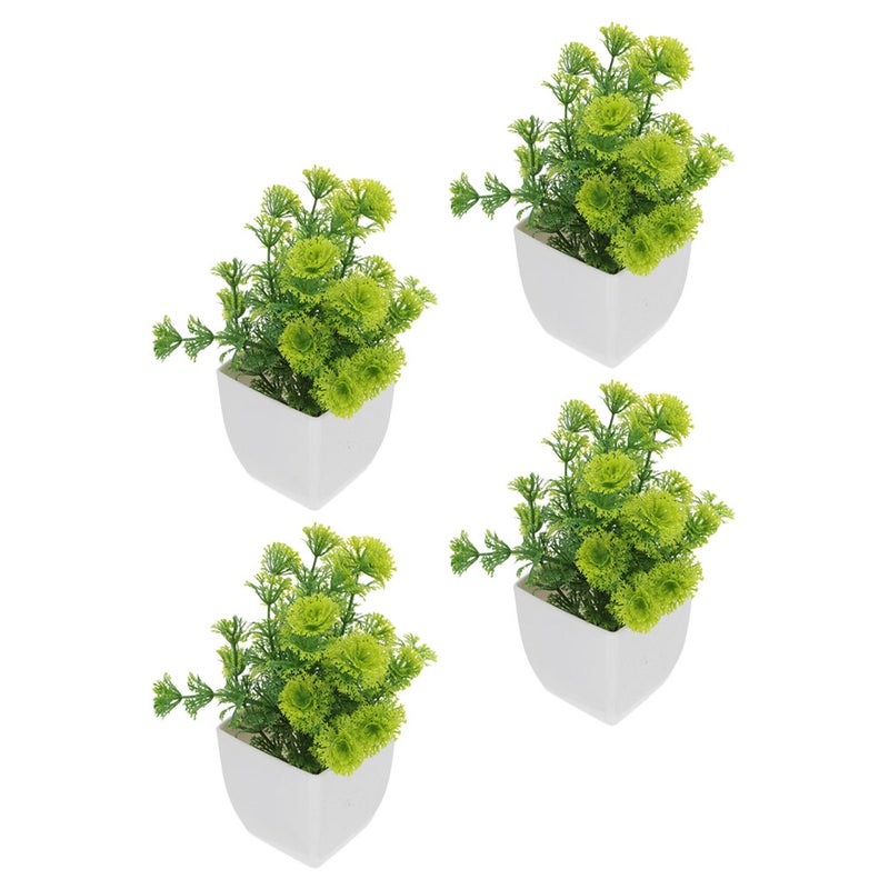 4pcs Realistic Artificial Plants Fake Bonsai and Faux Greenery for Kitchen Bathroom and Bookshelf Decorations - Image 1