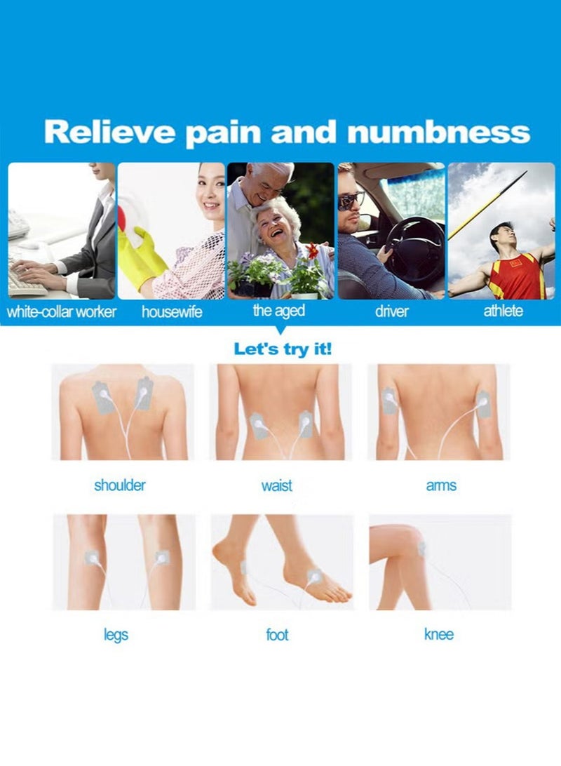 Generic Physiotherapy Massage Patch Button Button Rectangular Electrode Massage Patch Self-adhesive Non-Woven Fabric Patch Two Piece Set of Physical Therapy Massage Patch  - Image 3