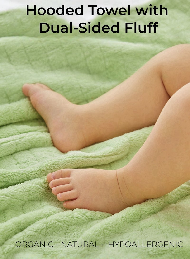 TEN-M JOURNEY Baby Hooded Bath Towel, Natural Cotton Bamboo Baby Towel, Ultra Absorbent Baby Towel with Ears, Soft Baby Stuff Shower Gifts for Babies, Infant, Toddler and Kids Calf Style - Image 5