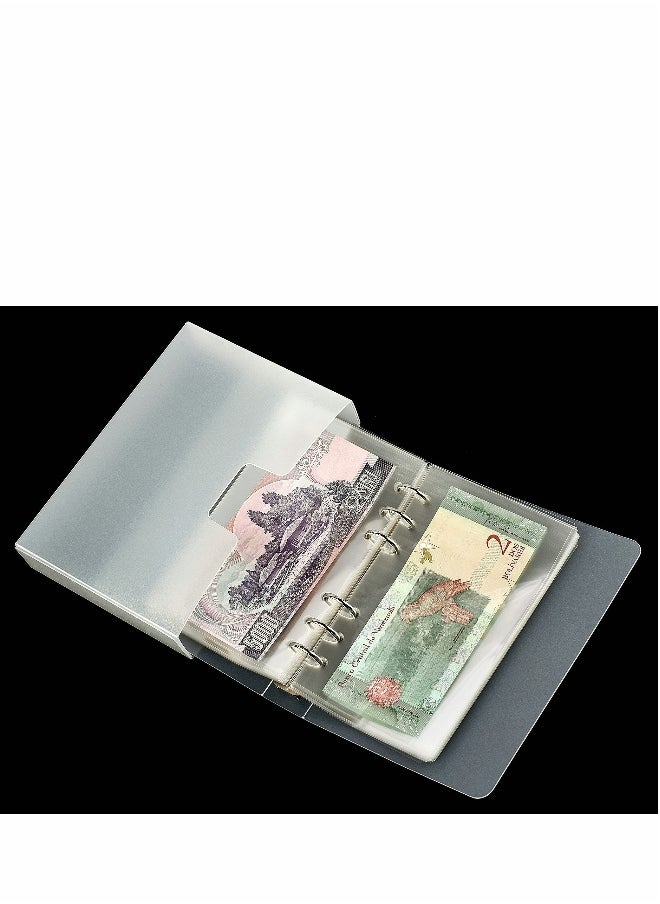 ماركة غير محددة حامل دولارات لجمع النقود الورقية، أغلفة العملة، ألبوم المجموعة، كتاب حوامل النقد، مجموعة الأوراق النقدية، شفاف  - Image 1