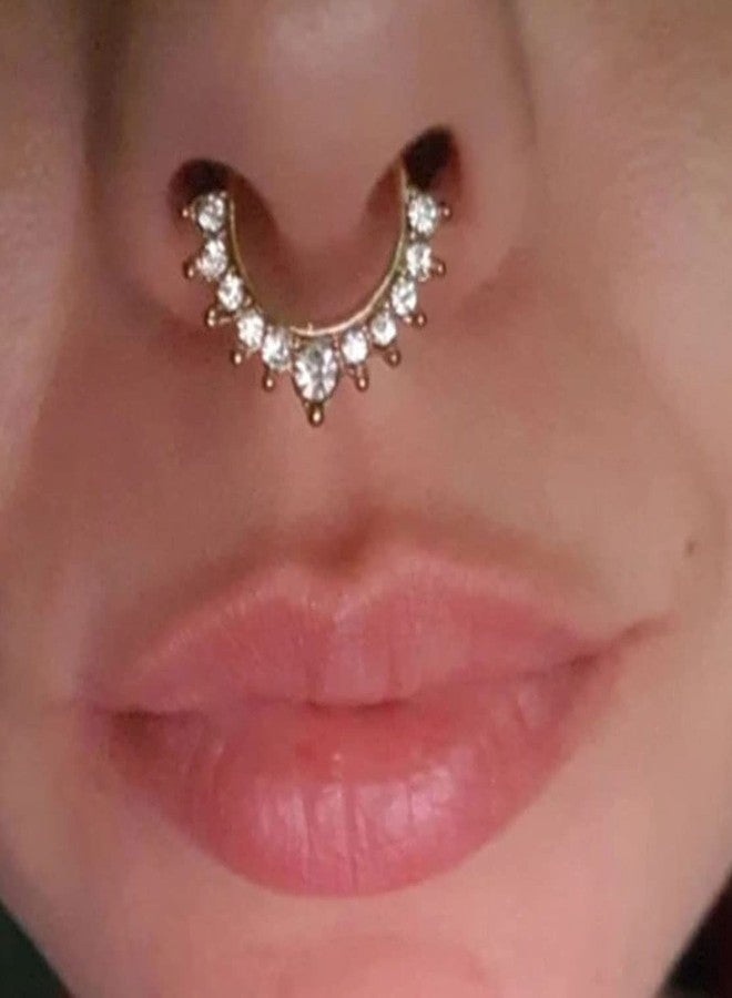 Sorellaz Womens Metal Crystal Fake Nose Hoop Ring: Pack of 1 (SR/FAJEWLK21-L63) - Image 2