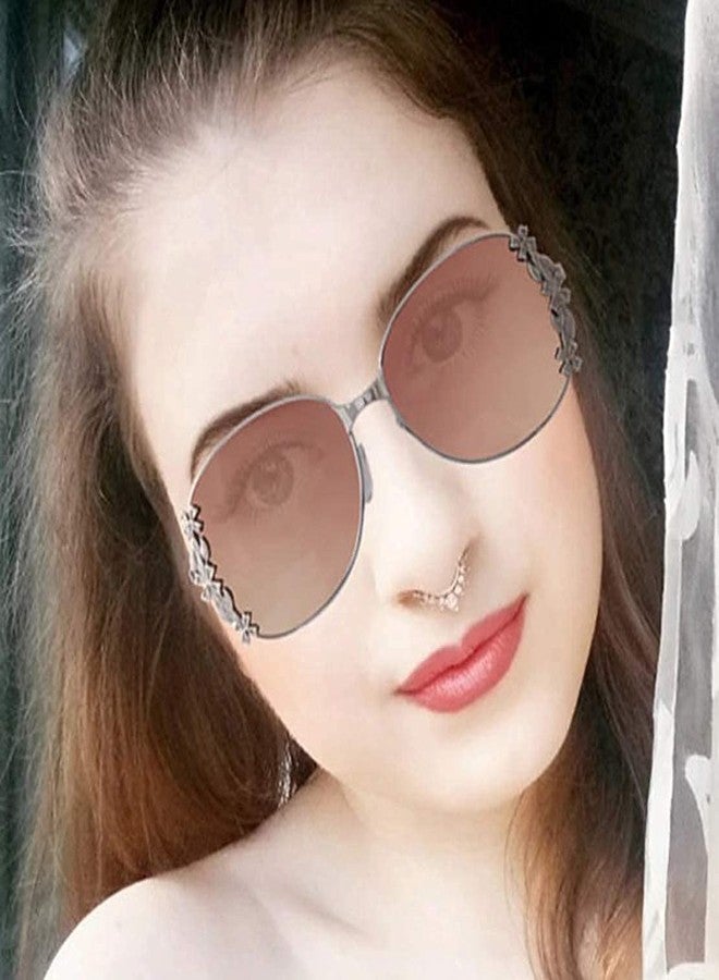Sorellaz Womens Metal Crystal Fake Nose Hoop Ring: Pack of 1 (SR/FAJEWLK21-L63) - Image 3