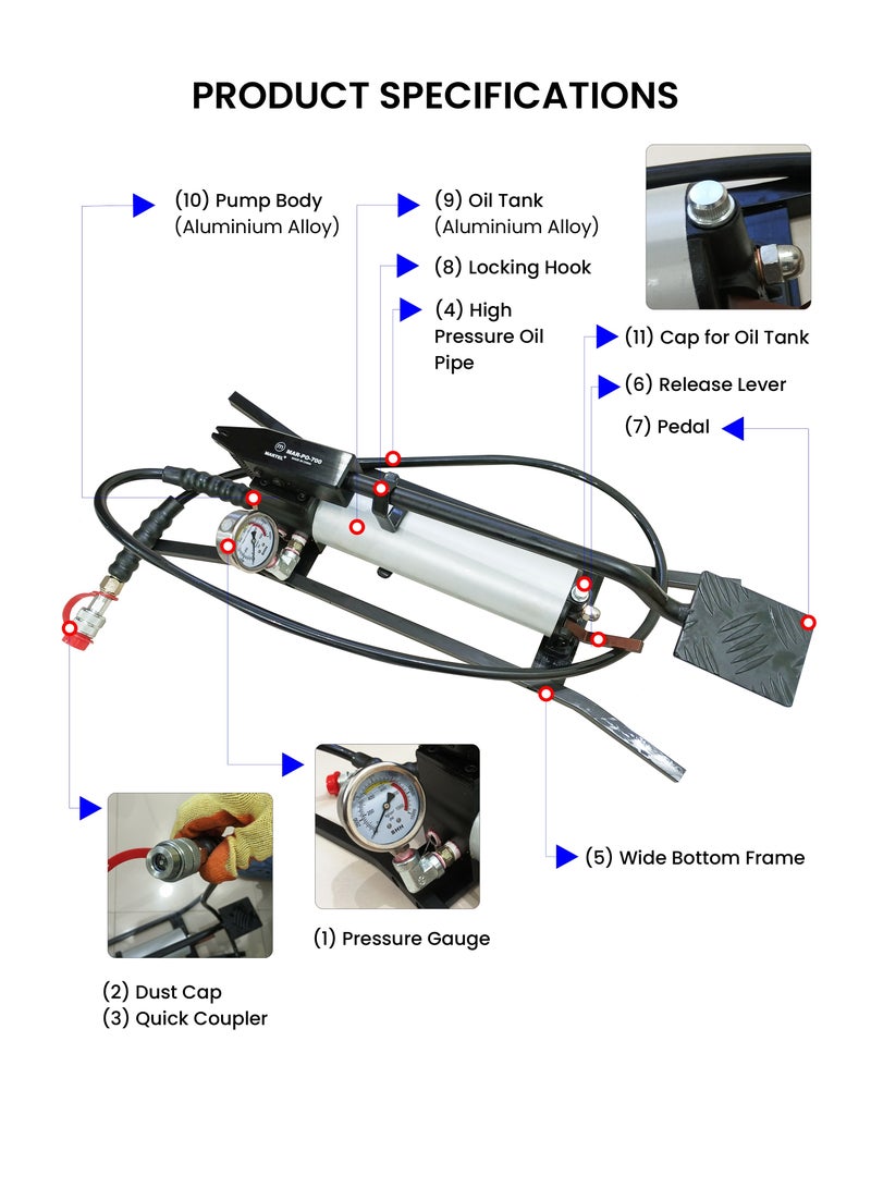 مارتل مضخة القدم الهيدروليكية - Image 5