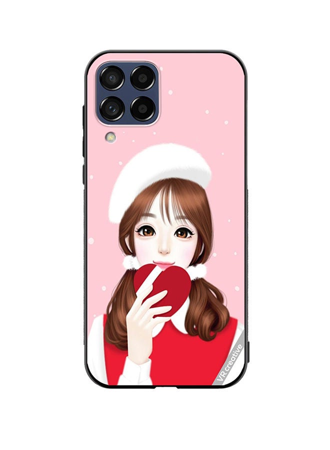 VR CREATIVE Protective Case Cover For Samsung Galaxy M53 Girl Holding Heart Design Multicolour - Image 1