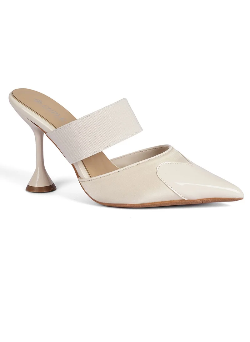 كيوبل Ladies Heeled Festive Mules