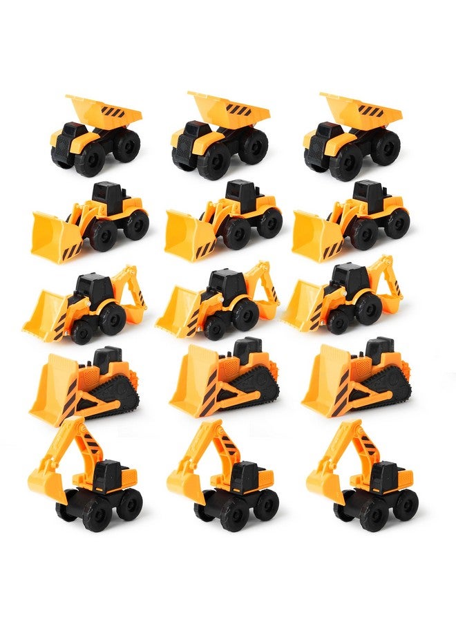 BOLEY Boley 15-Pack Mini Construction Vehicle Set - Toy Trucks for Toddlers - Durable Construction Toy Vehicles for Boys and Girls - Perfect for Imaginative Play and Learning - Image 1