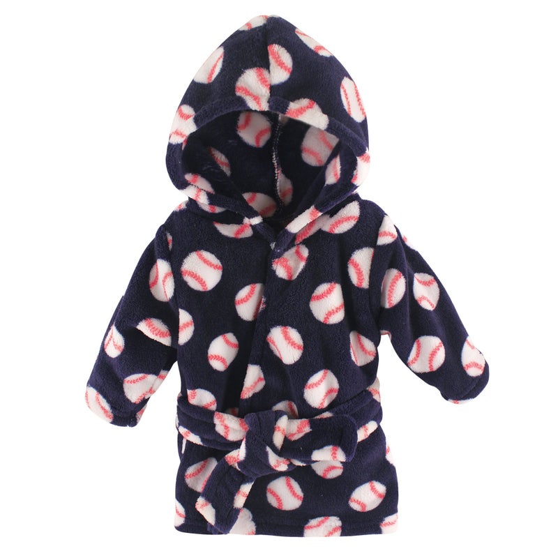 Luvable Friends Unisex Baby Plush Bathrobe Baseball 09M