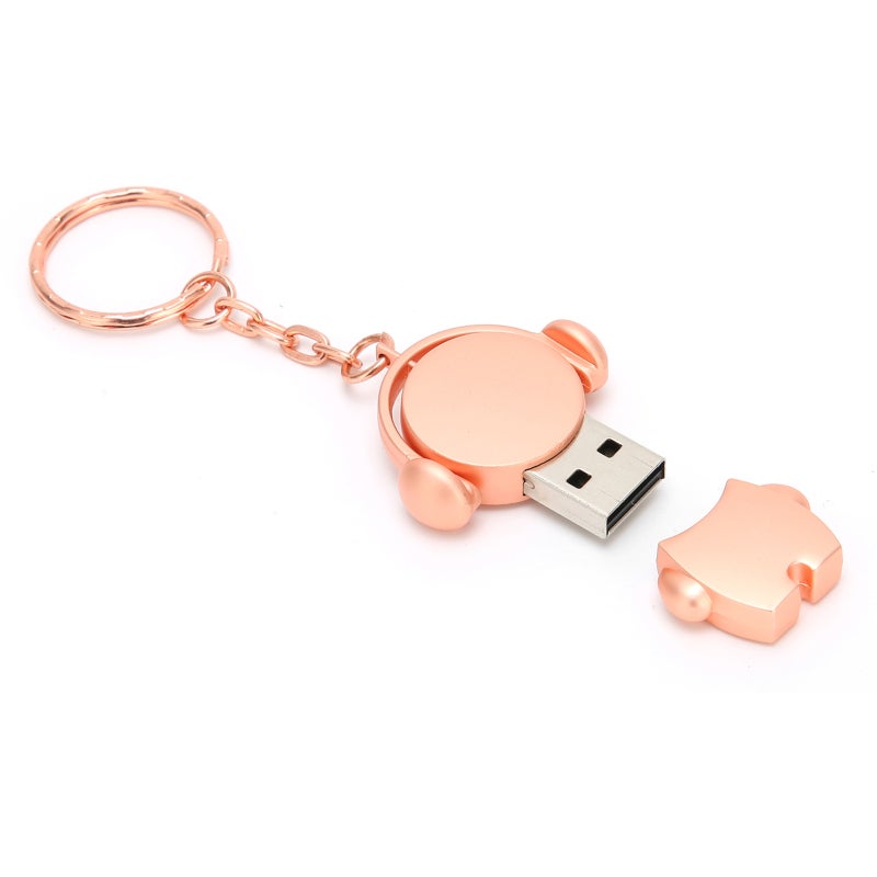 USB 2.0 Flash Drive - High-Speed Transmission Plug And Play Rose Gold Cartoon Car U Disk for Office Use, File Backup, Kids Gifts - Image 1