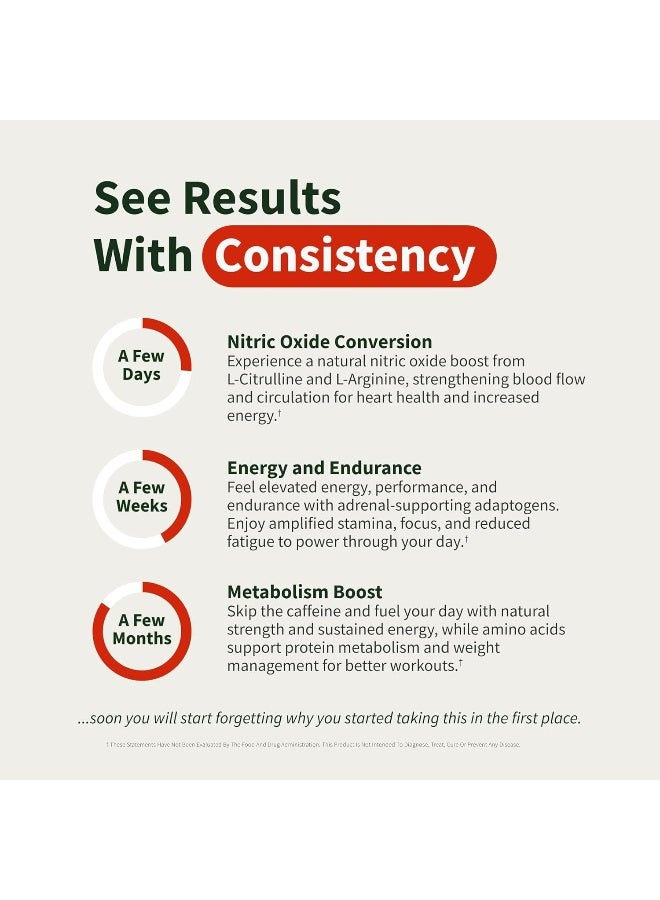 Snap Supplements Nitric Oxide Supplement - Pre Workout With L Arginine, L Citrulline, Taurine for Muscle Building, Strength & Endurance, Amino Energy, 60 Capsules - Image 3