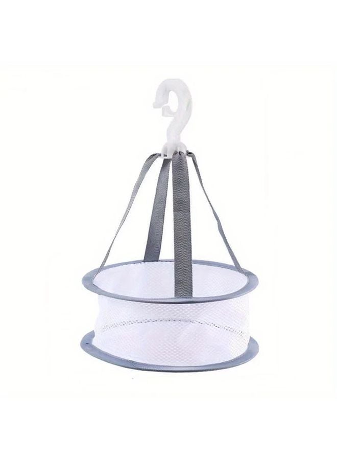 1pc Foldable Rotating Mesh Drying Basket Laundry Hamper Organizer For Delicates Underwear - Image 1