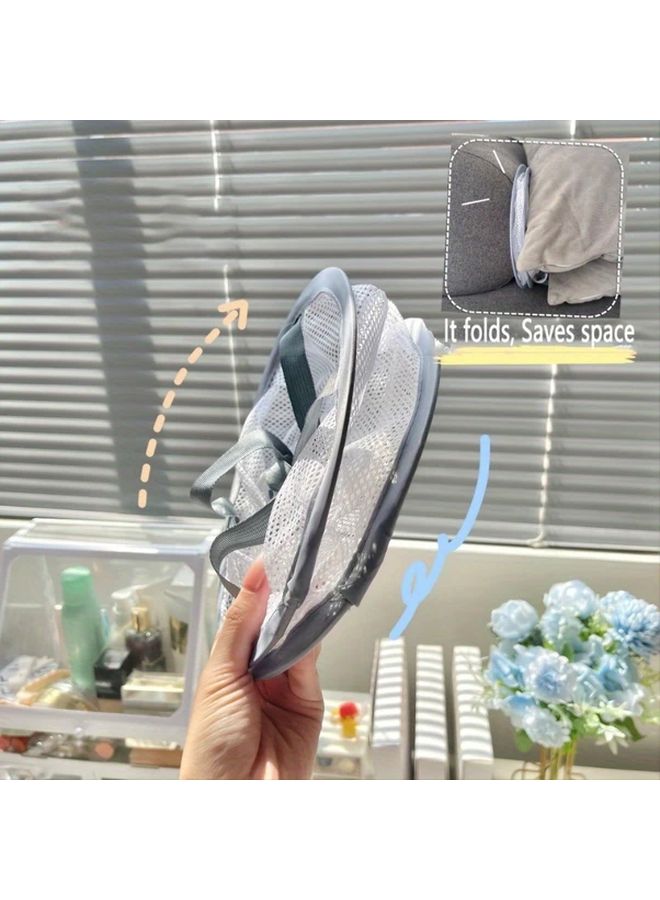 1pc Foldable Rotating Mesh Drying Basket Laundry Hamper Organizer For Delicates Underwear - Image 5