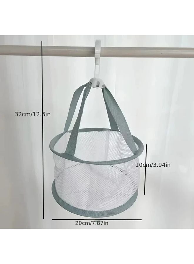 1pc Foldable Rotating Mesh Drying Basket Laundry Hamper Organizer For Delicates Underwear - Image 4