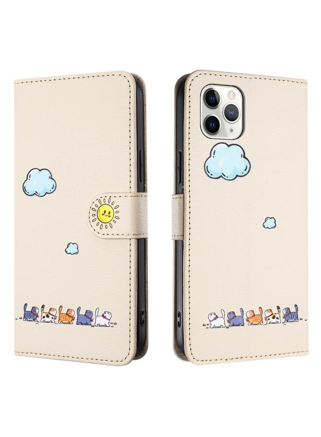 S-TOP Case For iPhone 11 Pro Cartoon Cats Leather Phone Case - Image 2