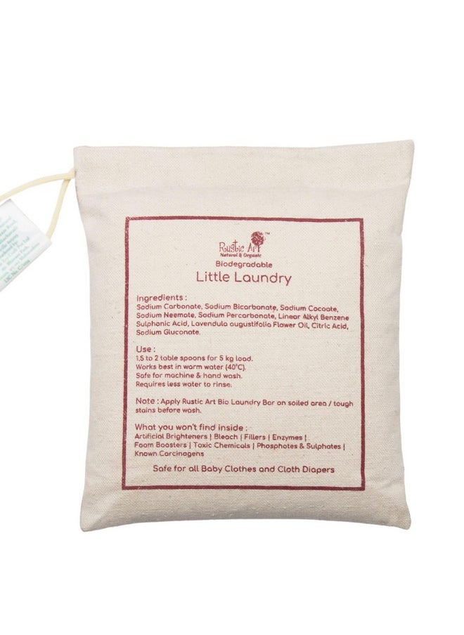 Rustic Art - Natural Little Laundry Powder With Neem | Baby & Kids Clothes Laundry Powder | Front & Top Load Machine And Hand Wash | (1 Kg) - Image 1