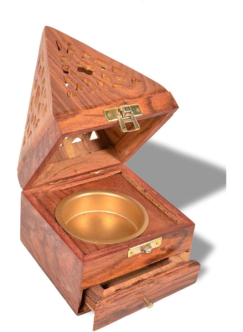 DubaiGallery مبخرة على شكل هرم بني - Image 4