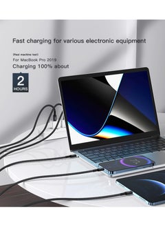 MMG USB C Braided Cable 100W, USB-C to USB-C 2 meter, USB C Charger Cable for iPhone 15, Mac Book Pro 2020, iPad Pro 2020, Switch, Samsung Galaxy all models, Pixel, Laptops and lot more  - Image 4
