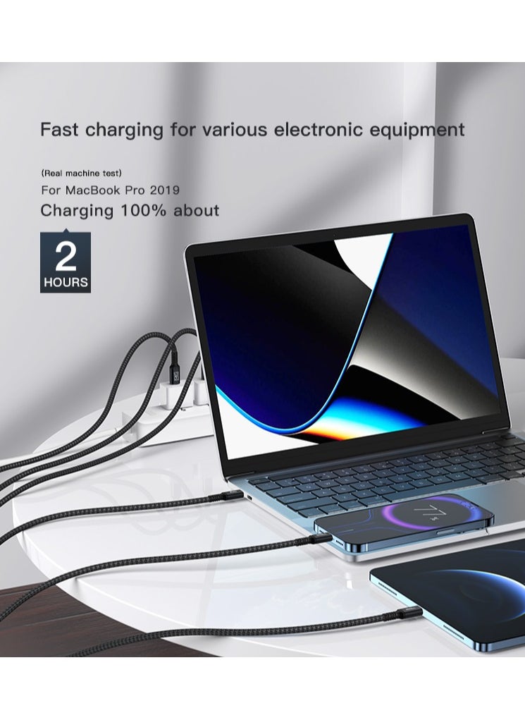 MMG USB C Braided Cable 100W, USB-C to USB-C 2 meter, USB C Charger Cable for iPhone 15, Mac Book Pro 2020, iPad Pro 2020, Switch, Samsung Galaxy all models, Pixel, Laptops and lot more  - Image 4