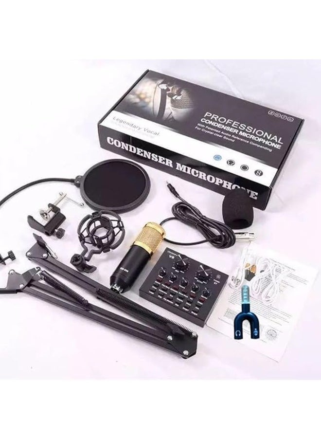 Generic Condenser Microphone Bundle, USB Microphone Kit with Live Sound Card  - Image 2