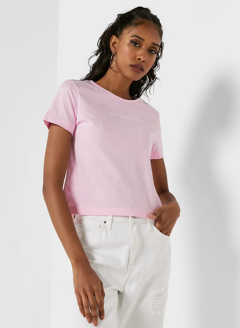 Calvin Klein Jeans Round Neck Logo Detail T-Shirt