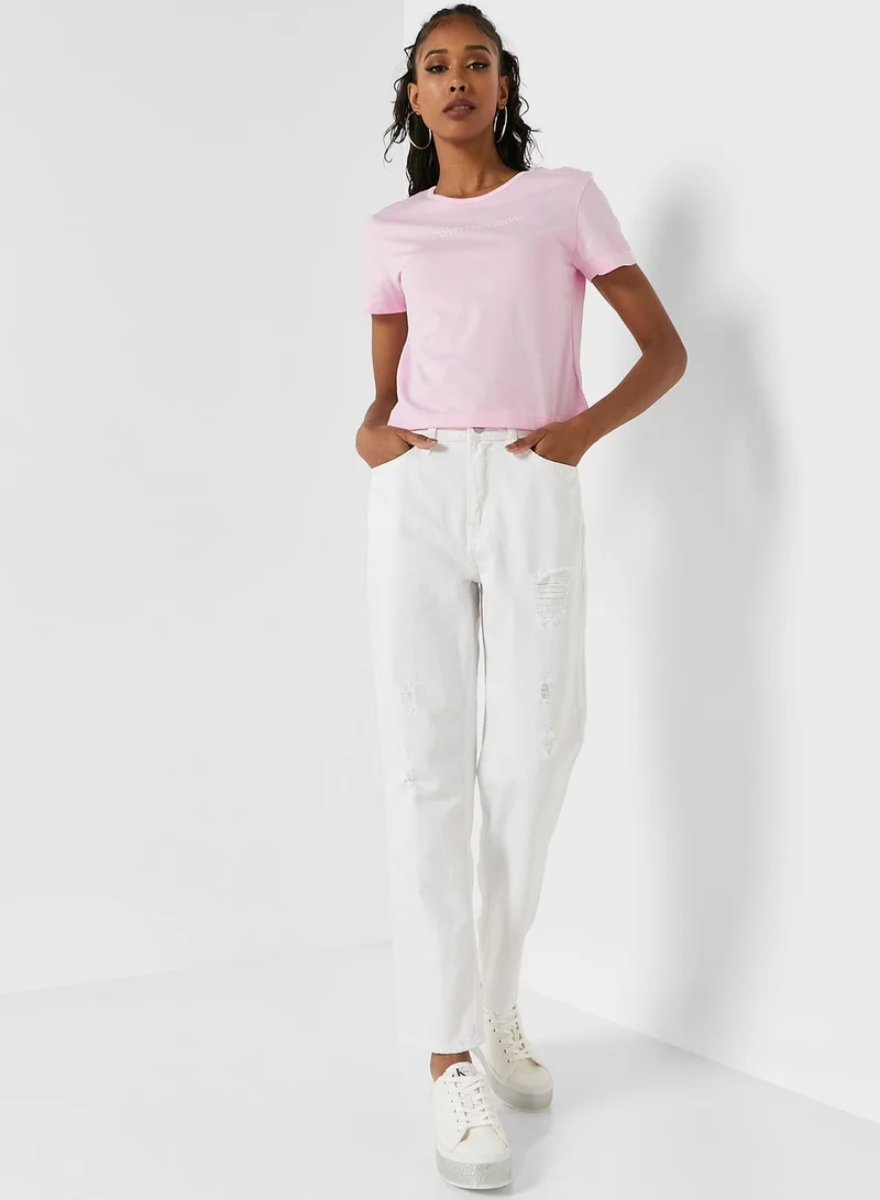Calvin Klein Jeans Round Neck Logo Detail T-Shirt