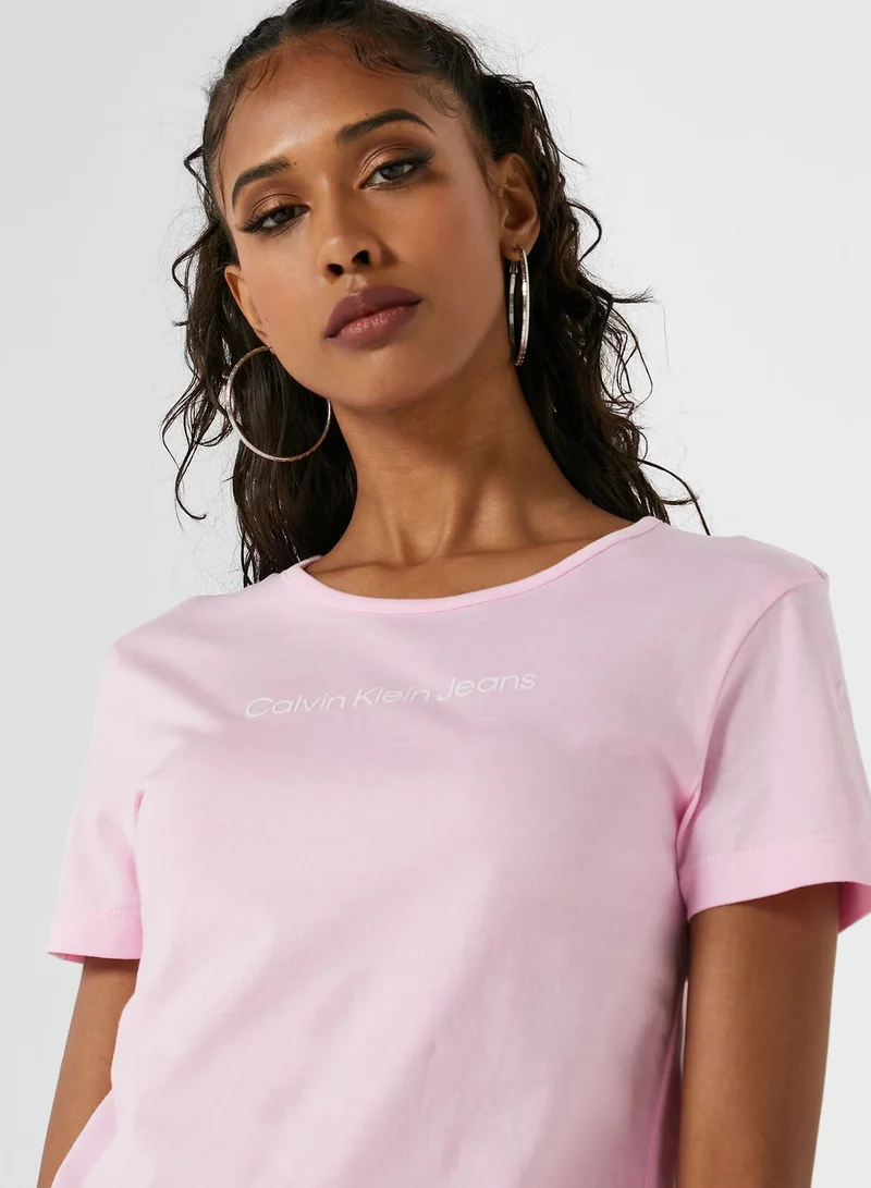 Calvin Klein Jeans Round Neck Logo Detail T-Shirt