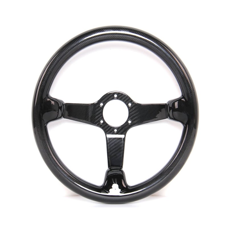 HIWOWSPORT Carbon Fiber Racing Quick Release Steering Wheel 14 inch 350mm Diameter 6 Bolts