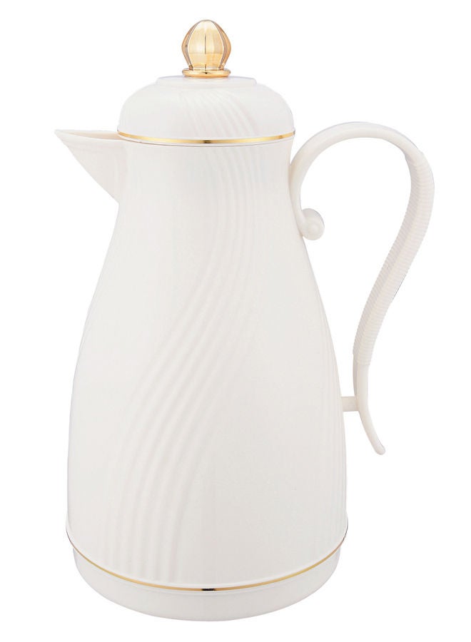 REEM Plastic Coffee/Tea Flask 1 Liter Ivory/Gold